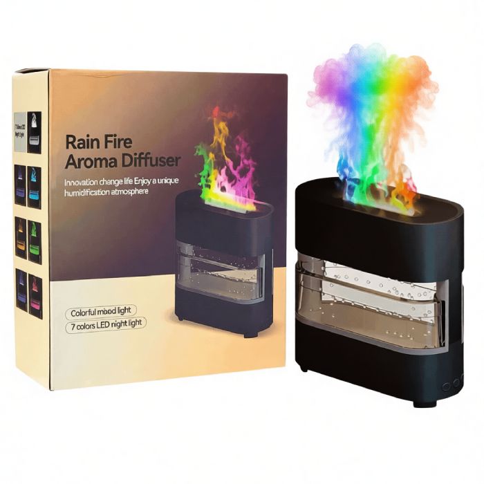 Diffuseur d’Arômes Effet Flamme – 4.5 W – Noir