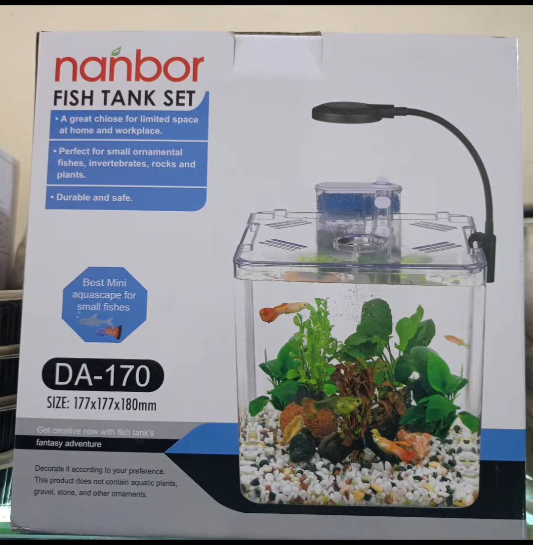 Kit mini aquarium nanbor avec système de filtrage et lampe led – حوض أسماك مع مصباح