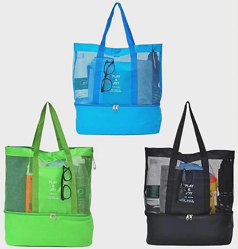 Sac de Plage 2-en-1 Avec Compartiment Isotherme Intégré