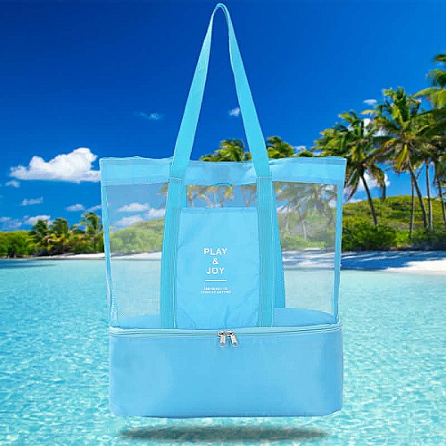 Sac de Plage 2-en-1 Avec Compartiment Isotherme Intégré
