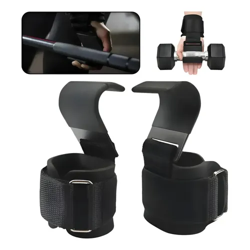 Sangles de Musculation avec Crochets – Lot de 2 Supports de Poignet pour Tractions, Soulevé de Terre & Charges Lourdes