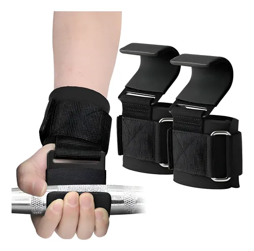 Sangles de Musculation avec Crochets – Lot de 2 Supports de Poignet pour Tractions, Soulevé de Terre & Charges Lourdes