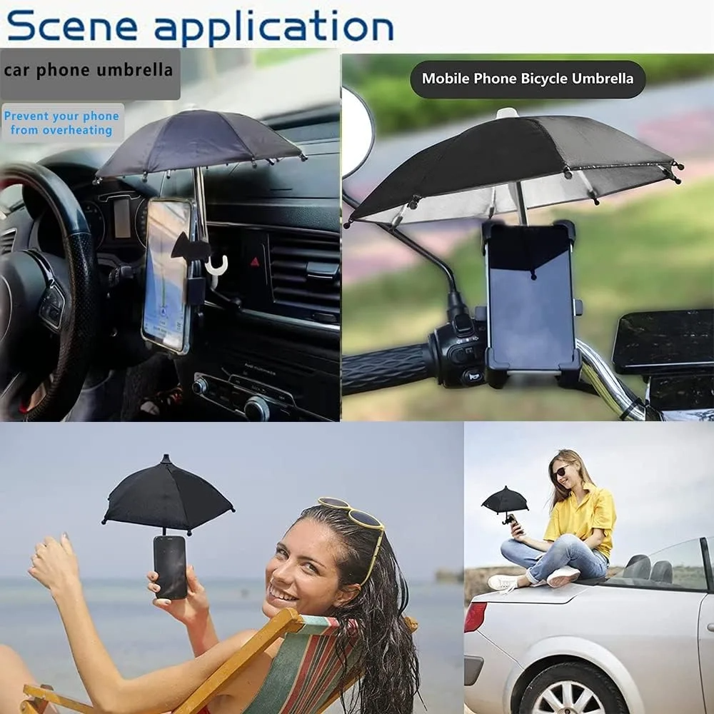Support Téléphone De Moto Ou Velo Avec Parapluie حامل هاتف للدراجات النارية مع مظلة